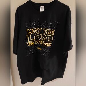Christian T Shirt May The Lord Be With You Bible Verse Glow In The Dark 3XL
